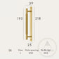 Cabinet Knobs & Handles Brass / Solid Brass Luxe Doorware - Toorak Door Pull - Handle with Back Plate - Solid Brass