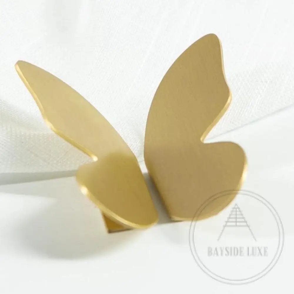 Cabinet Knobs & Handles Left Wing / Brass / Satin Brass Bayside Luxe - Butterfly Brass Cabinetry Pull