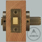 Door Handle Bayside Luxe - Antique Brass Cross Knurled Dead Bolt Thumb Turn Lock