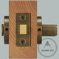 Door Handle Bayside Luxe - Antique Brass Linear Knurled Dead Bolt Thumb Turn Lock