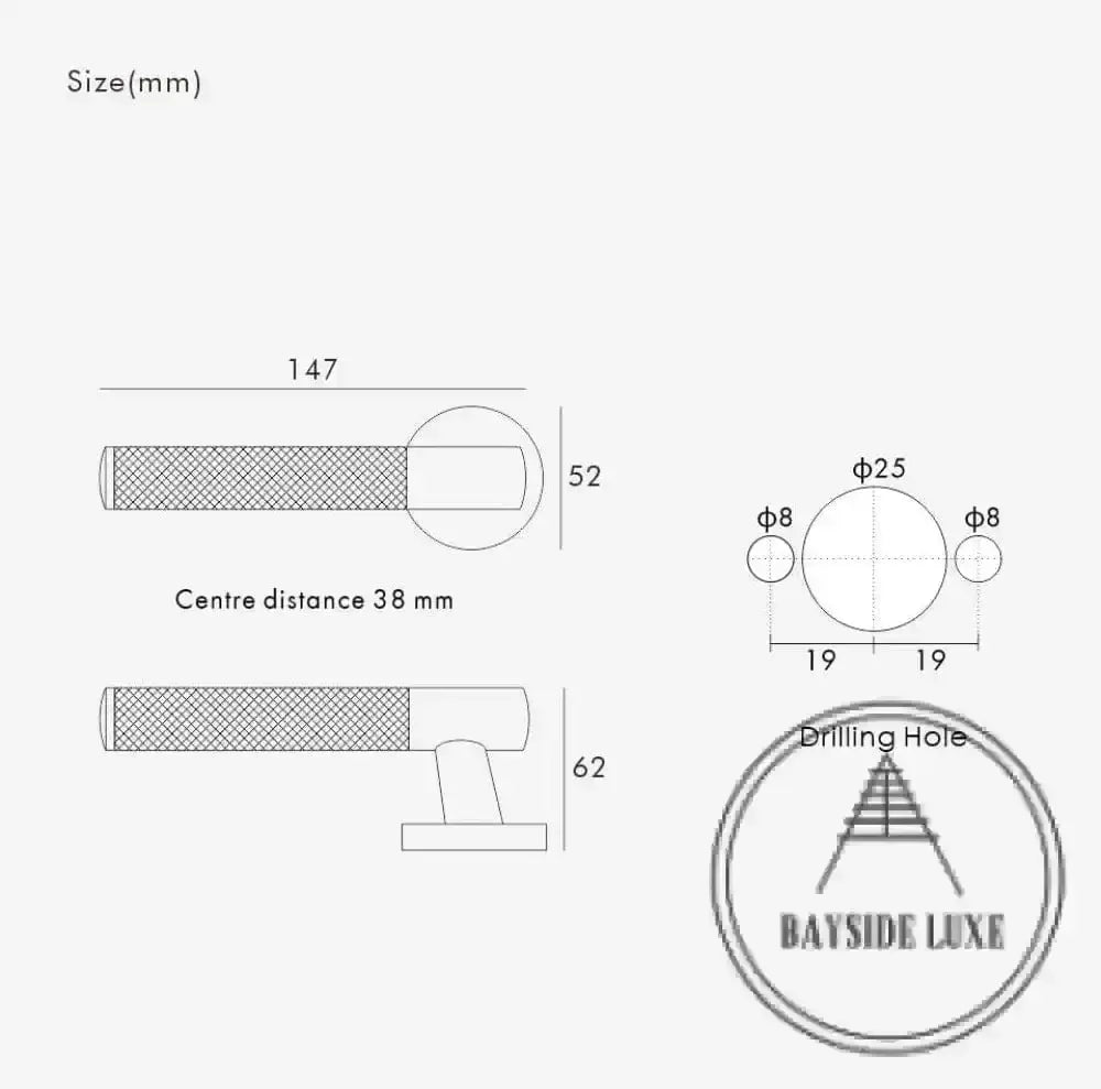 Door Handle Luxe Doorware - Elizabeth Bay Door Lever Passage Set - Nickel