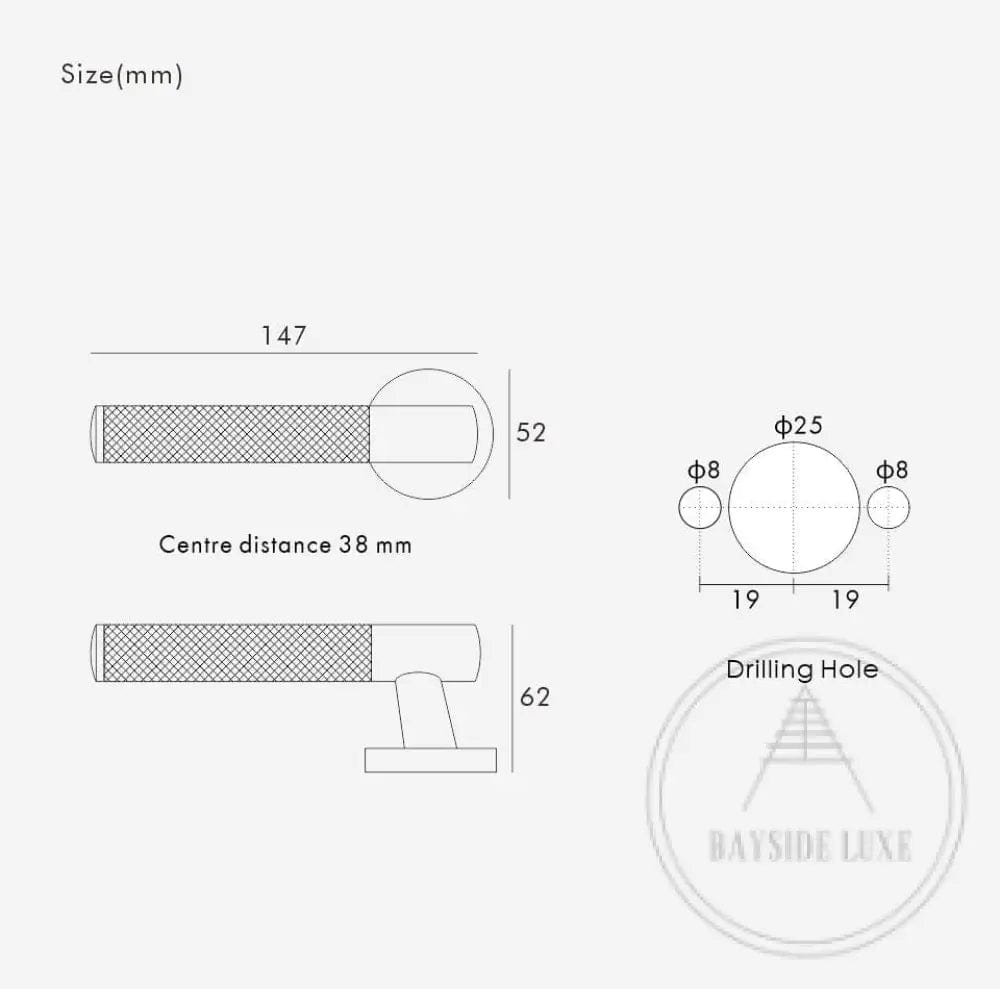 Door Handle Luxe Doorware - Elizabeth Bay Door Lever Passage Set - Nickel