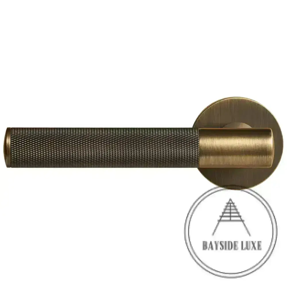 Door Handle Luxe Doorware - Elizabeth Bay Privacy Set - Antique Brass