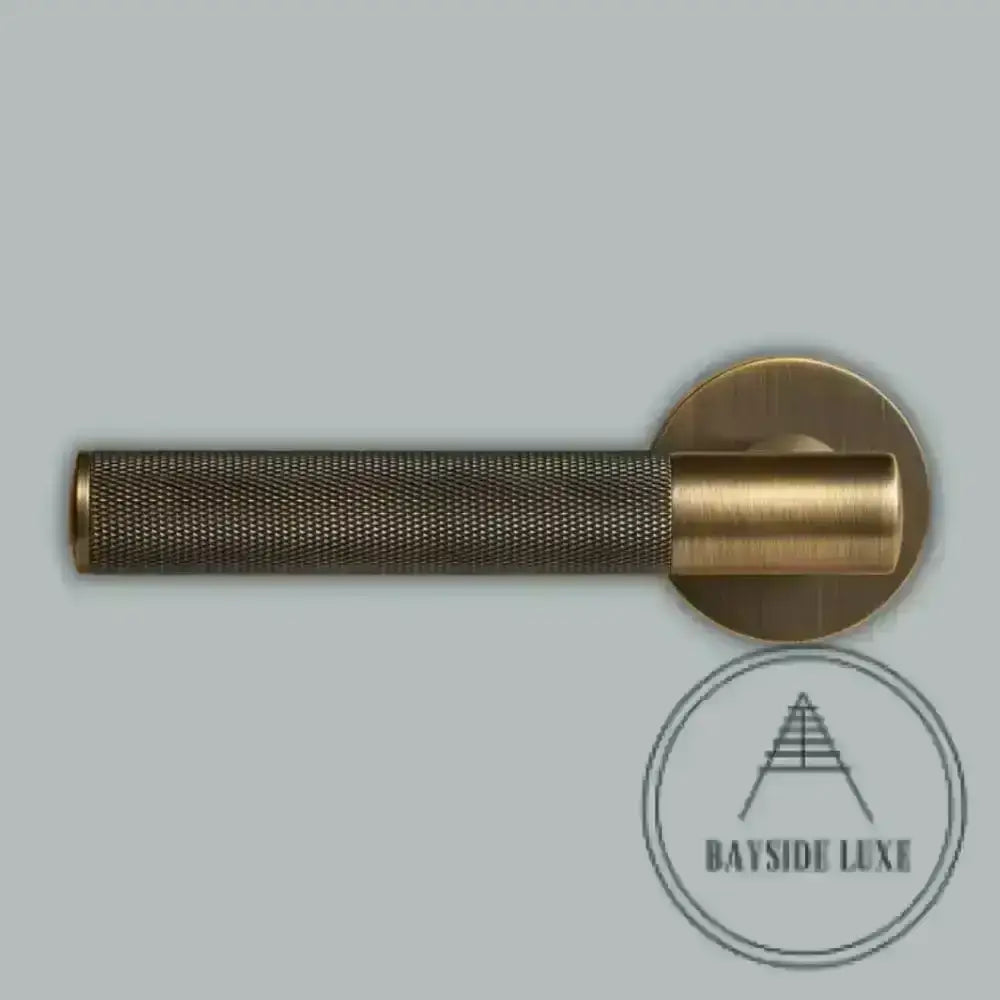 Door Handle Luxe Doorware - Elizabeth Bay Privacy Set - Antique Brass