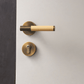 Door Handle Luxe Doorware - Flemington Leather Bound Antique Brass - Beige