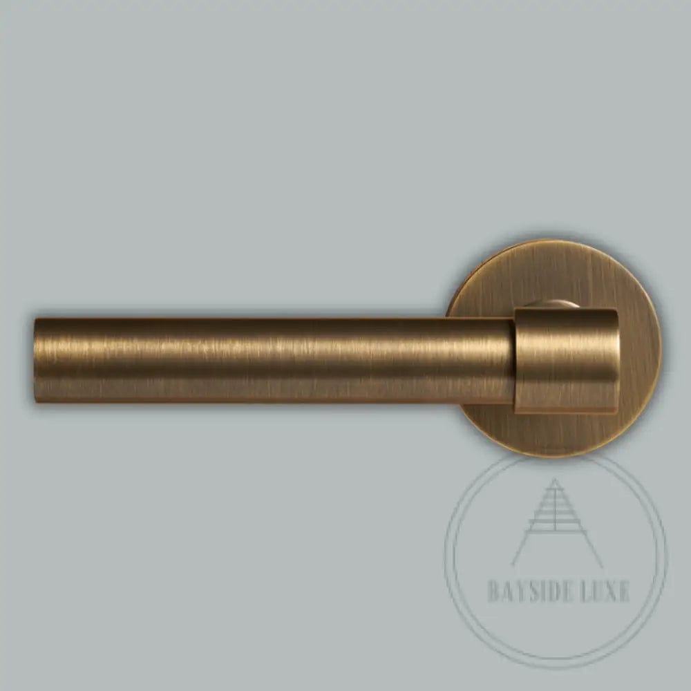 Door Handle Luxe Doorware - Ocean Grove Door Lever Passage Set - Antique Brass