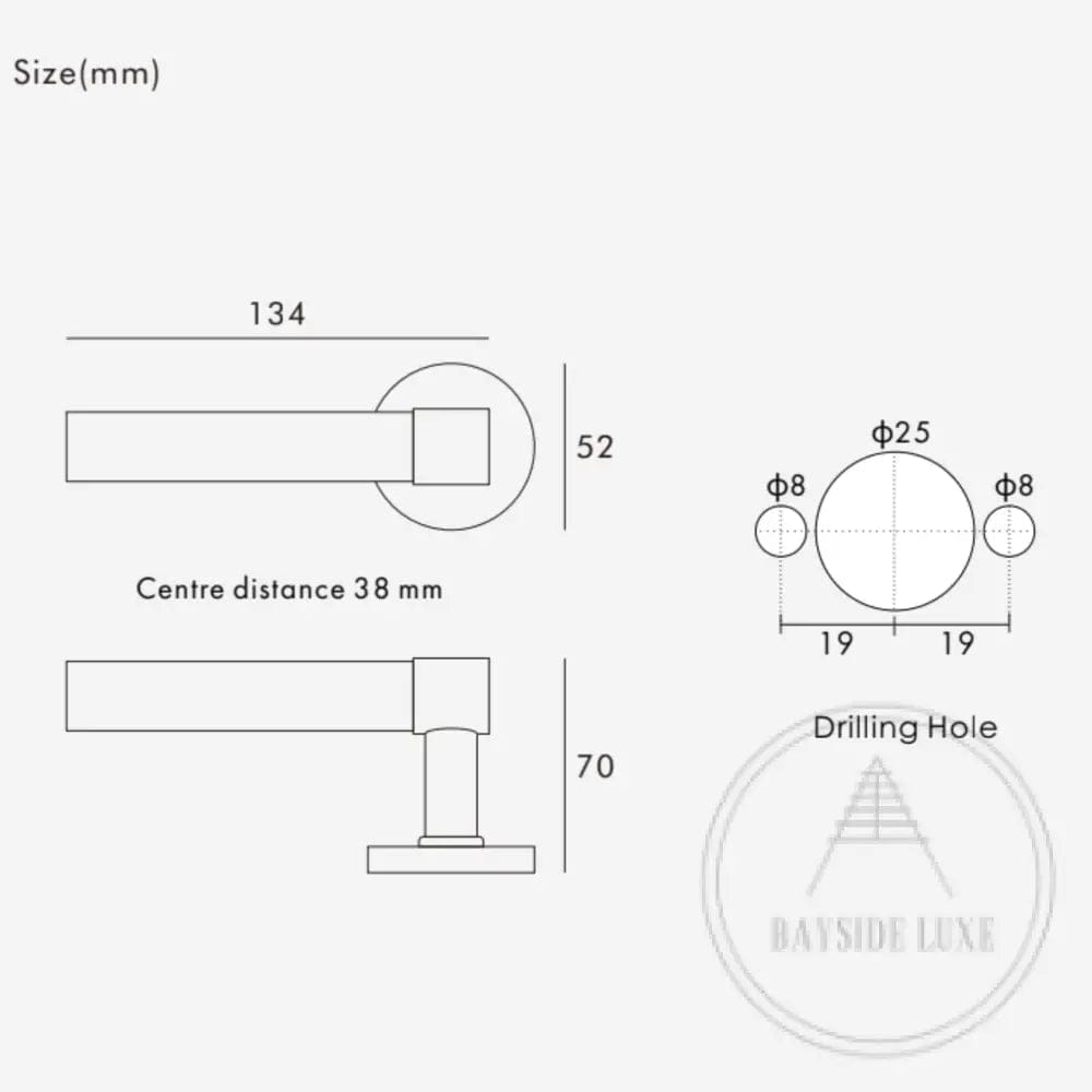 Door Handle Luxe Doorware - Ocean Grove Door Lever Passage Set - Nickel