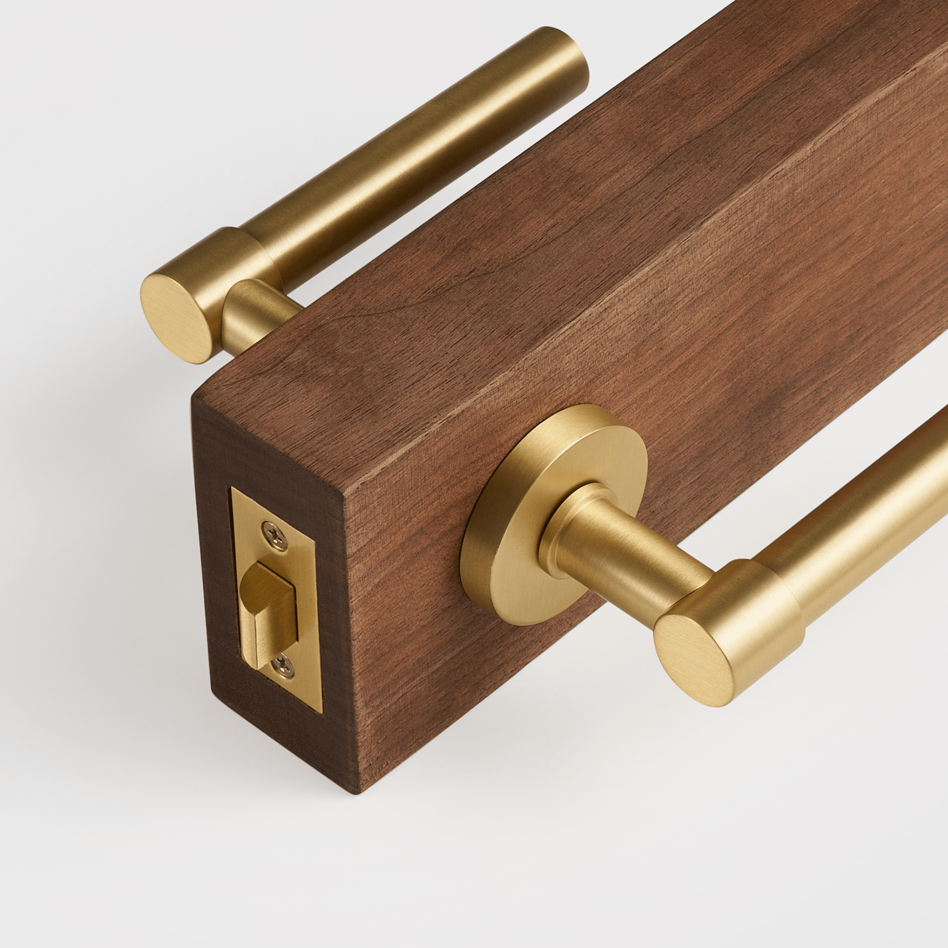 Door Handle Luxe Doorware - Ocean Grove Door Lever Passage Set - Satin Brass