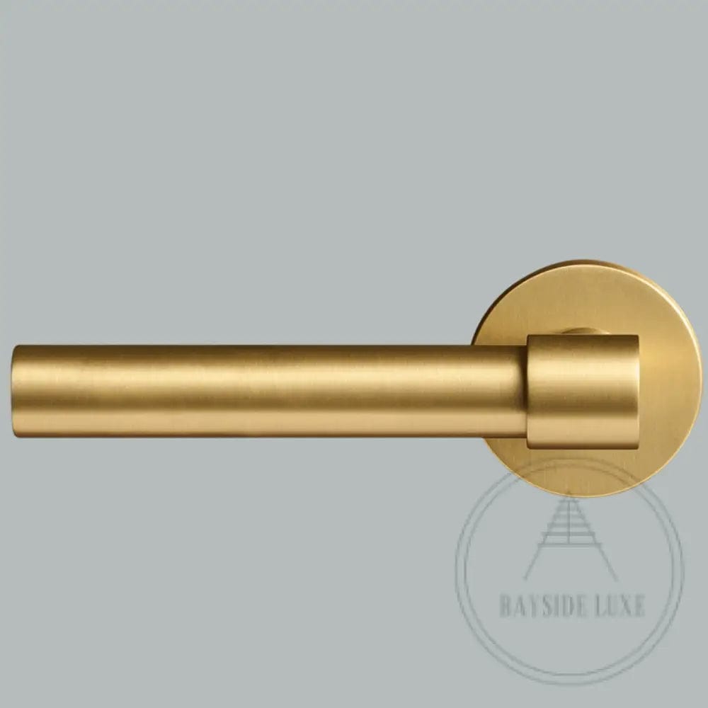 Door Handle Luxe Doorware - Ocean Grove Door Lever Passage Set - Satin Brass