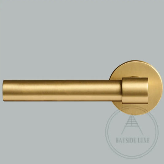 Door Handle Luxe Doorware - Ocean Grove Door Lever Passage Set - Satin Brass