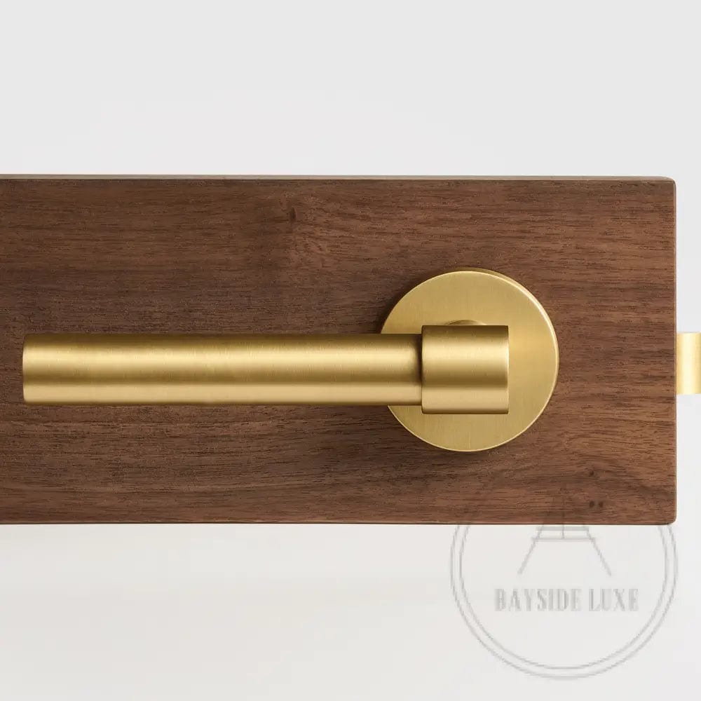 Door Handle Luxe Doorware - Ocean Grove Mortice Lock Set - Satin Brass