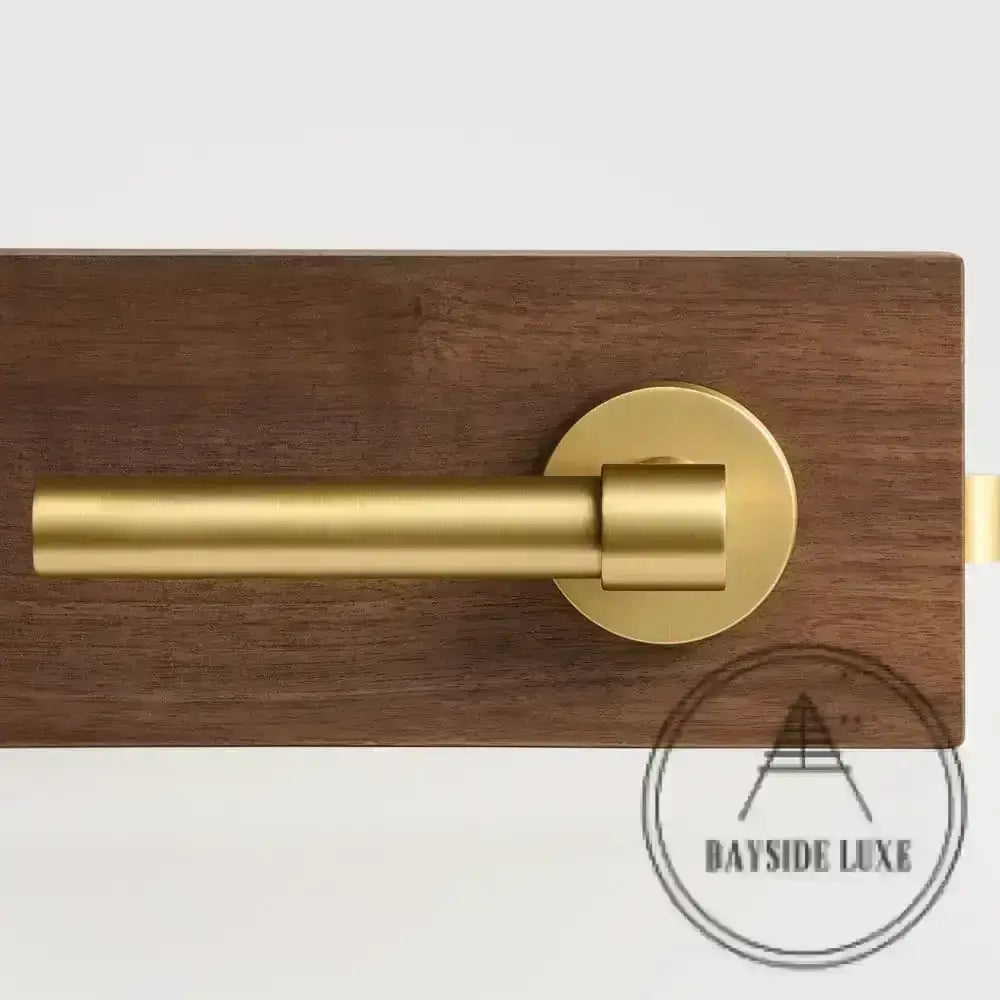Door Handle Luxe Doorware - Ocean Grove Privacy Set - Satin Brass
