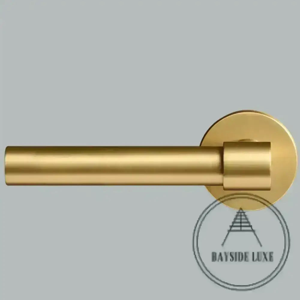 Door Handle Luxe Doorware - Ocean Grove Privacy Set - Satin Brass