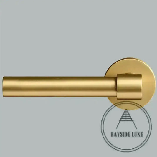 Door Handle Luxe Doorware - Ocean Grove Privacy Set - Satin Brass