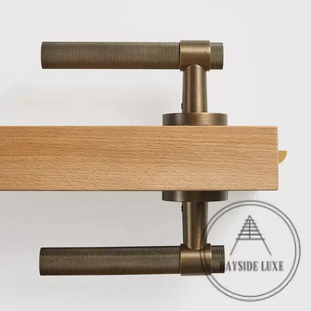 Door Handle Luxe Doorware - Port Melbourne Door Lever Passage Set - Antique Brass