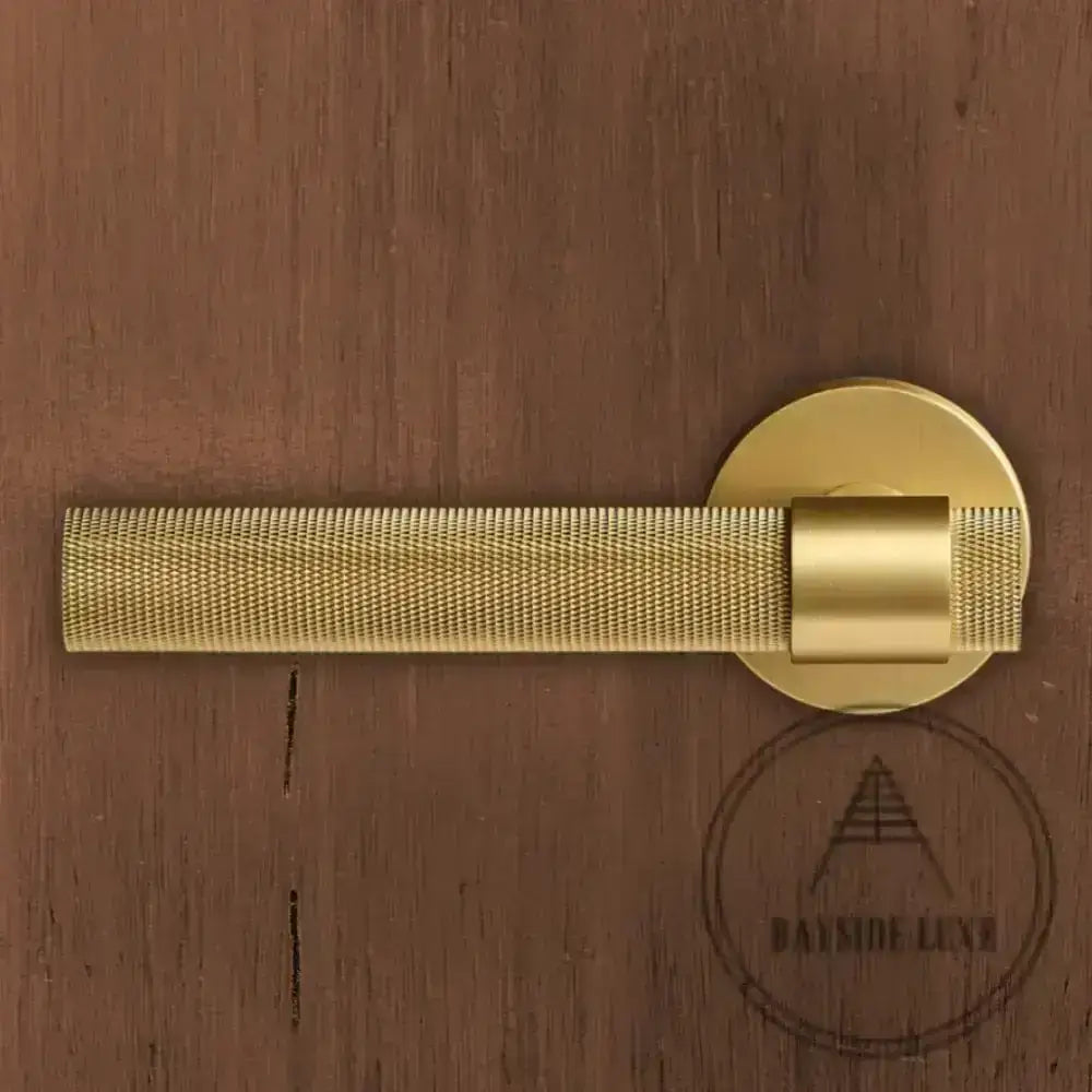 Door Handle Luxe Doorware - Port Melbourne Door Lever Passage Set - Satin Brass