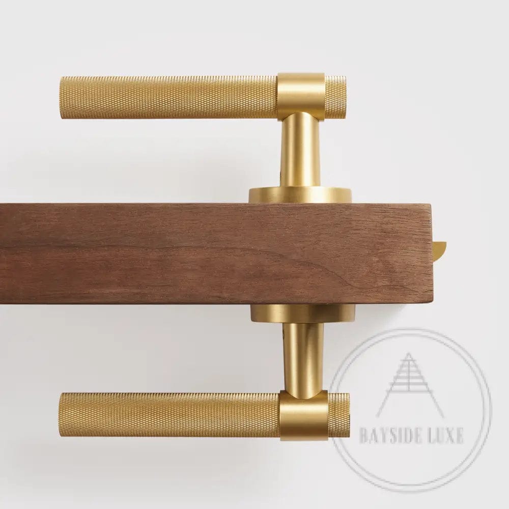 Door Handle Luxe Doorware - Port Melbourne Door Lever Passage Set - Satin Brass