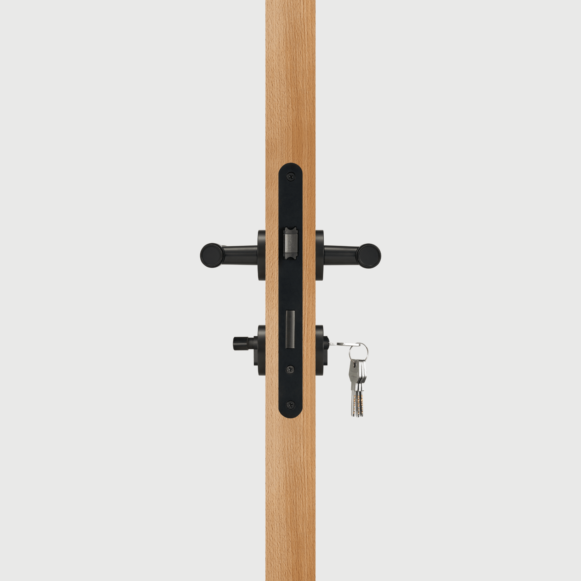 Door Handle Luxe Doorware - Port Melbourne Mortice Lock Set - Black