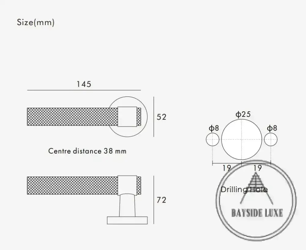 Door Handle Luxe Doorware - Port Melbourne Mortice Lock Set - Satin Brass