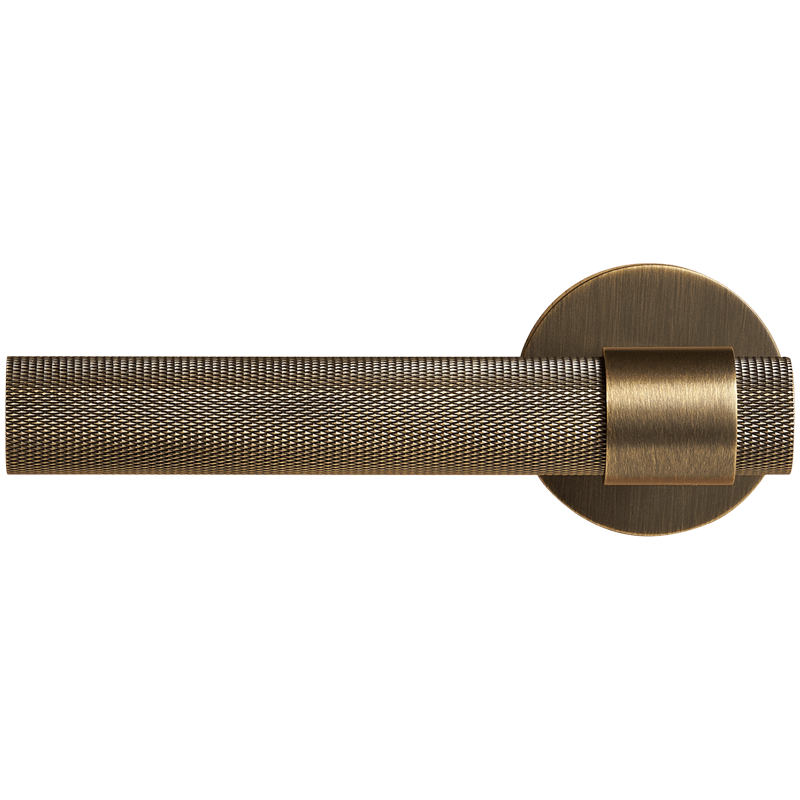 Door Handle Luxe Doorware - Port Melbourne Privacy Set - Antique Brass