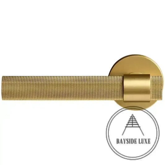 Door Handle Luxe Doorware - Port Melbourne Privacy Set - Satin Brass