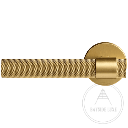 Door Handle Luxe Doorware - Port Melbourne Privacy Set - Satin Brass