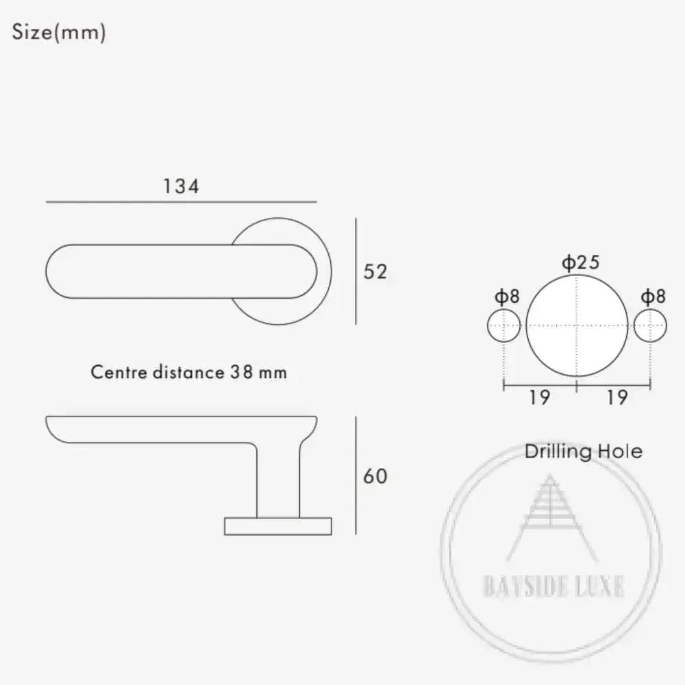 Door Handle Luxe Doorware - The Lorne Mortice Lock Set - Antique Brass