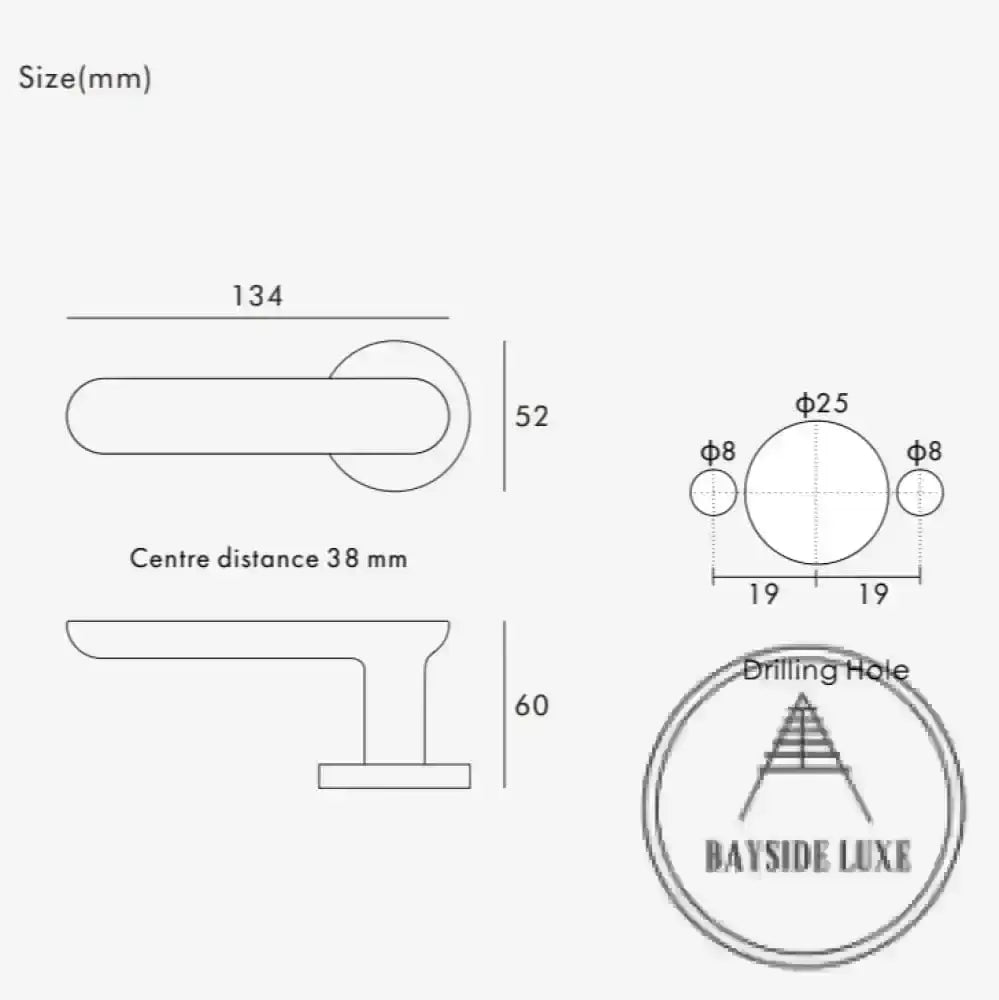 Door Handle Luxe Doorware - The Lorne Mortice Lock Set - Satin Brass