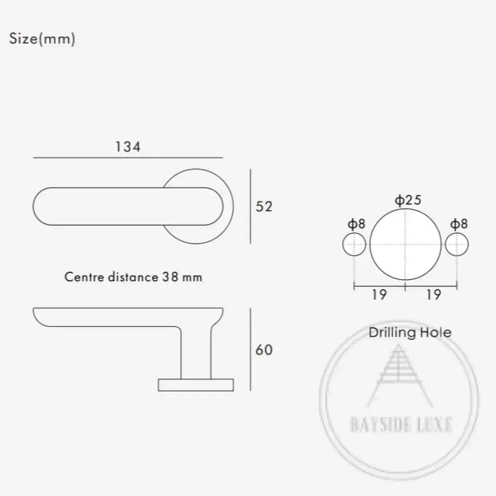 Door Handle Luxe Doorware - The Lorne Passage Set - Antique Brass