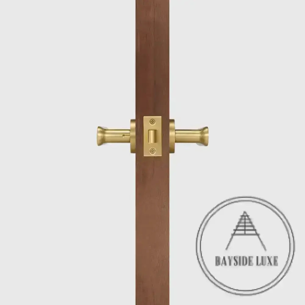 Door Handle Luxe Doorware - The Lorne Privacy Set - Satin Brass