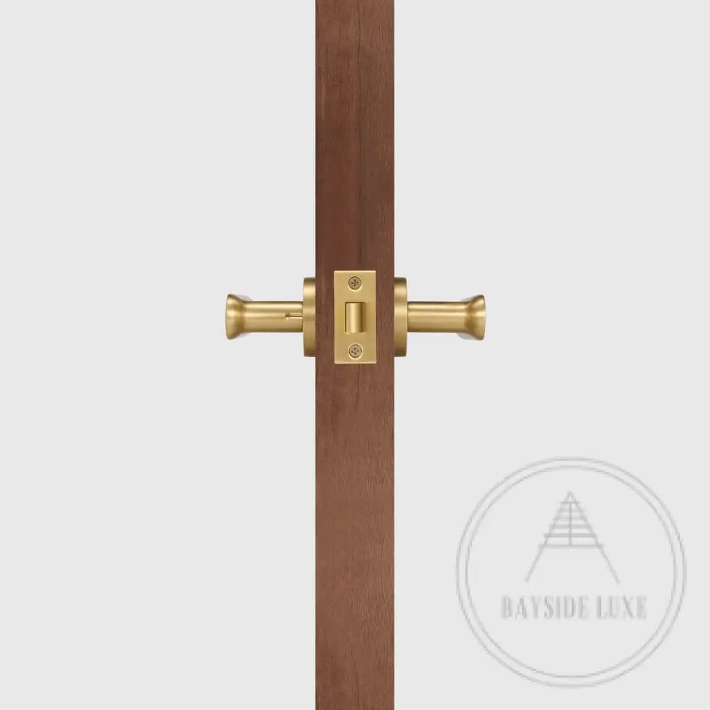 Door Handle Luxe Doorware - The Lorne Privacy Set - Satin Brass