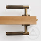 Door Handle Luxe Doorware - The Otway Linear Knurled Passage Set - Antique Brass