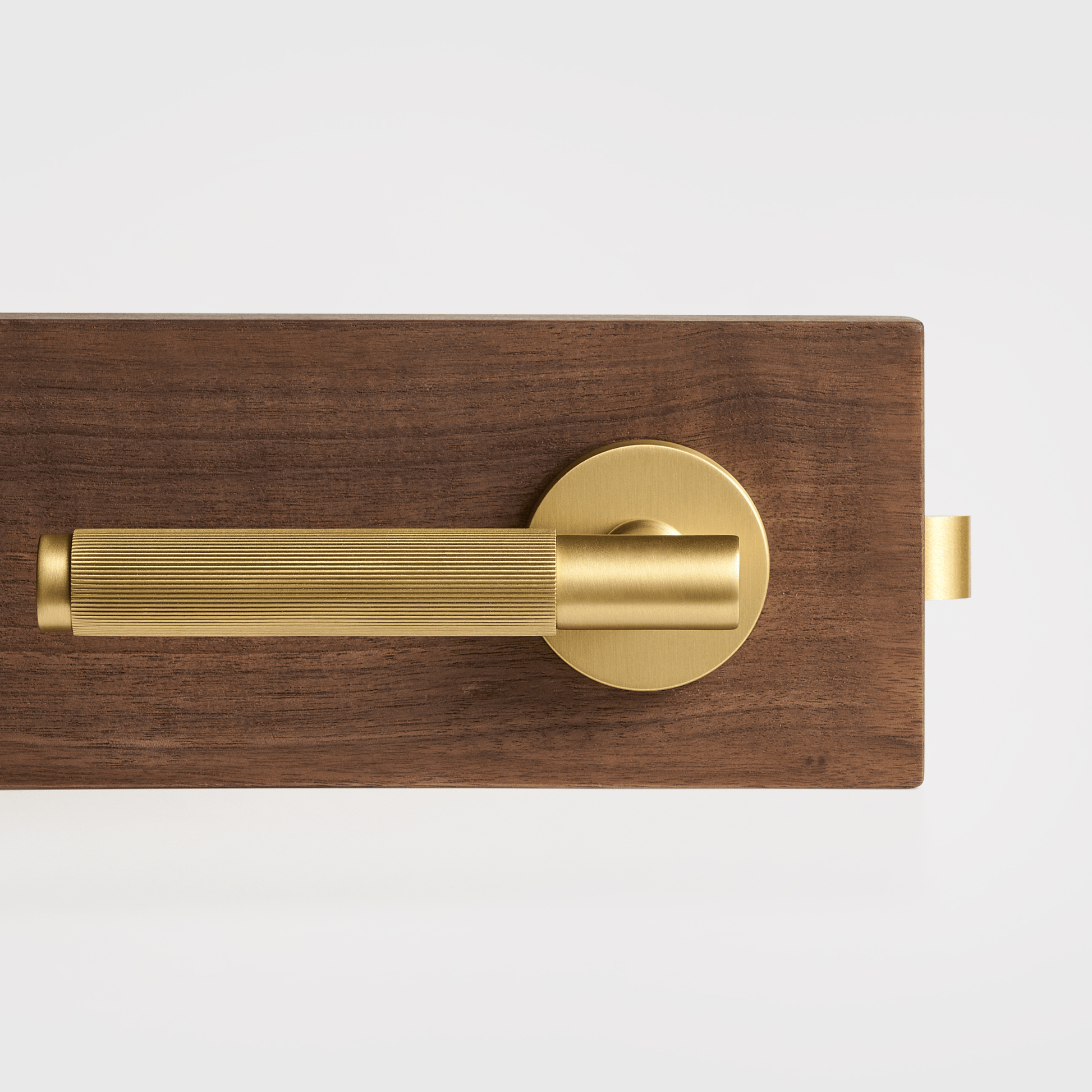 Door Handle Luxe Doorware - The Otway Linear Knurled Passage Set - Satin Brass