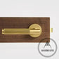 Door Handle Luxe Doorware - The Otway Linear Knurled Privacy Set - Satin Brass