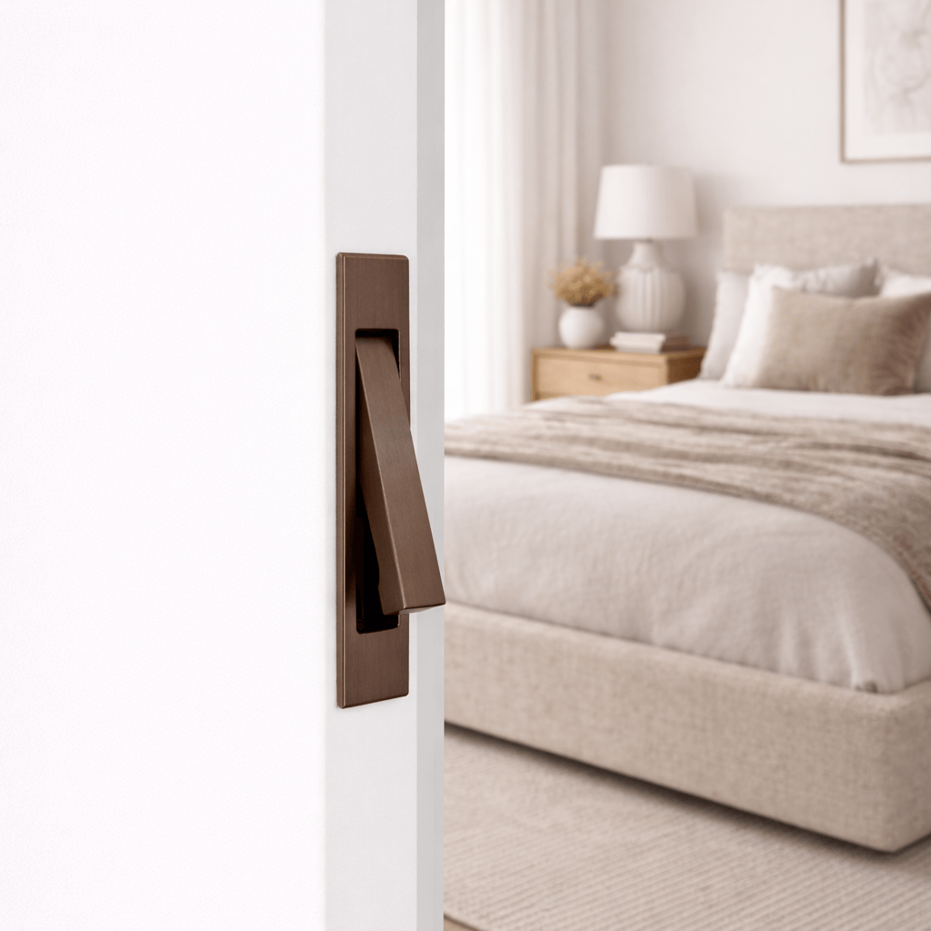 Door Handle Sydney Cavity Slider Concealed Pull Antique Brass
