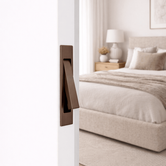 Door Handle Sydney Cavity Slider Concealed Pull Antique Brass