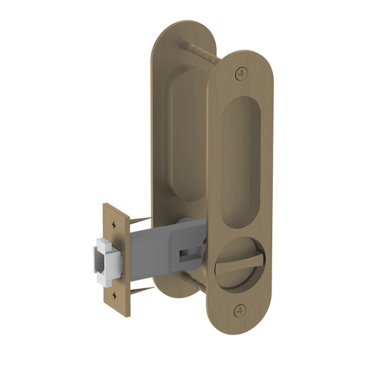Door Handle Sydney Cavity Slider Door Lock Antique Brass