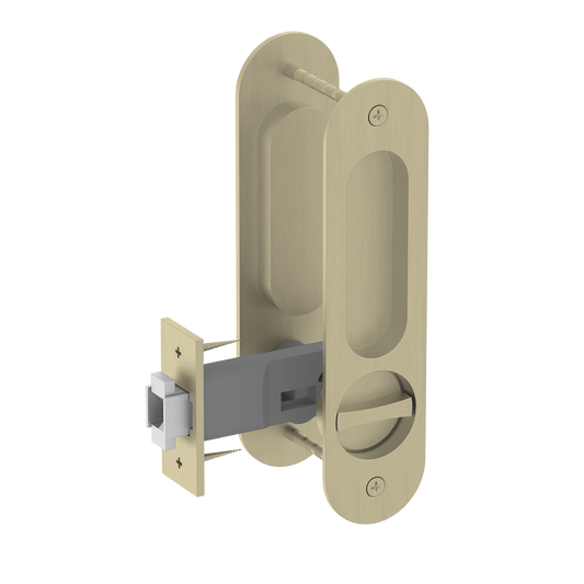 Door Handle Sydney Cavity Slider Door Lock Satin Brass