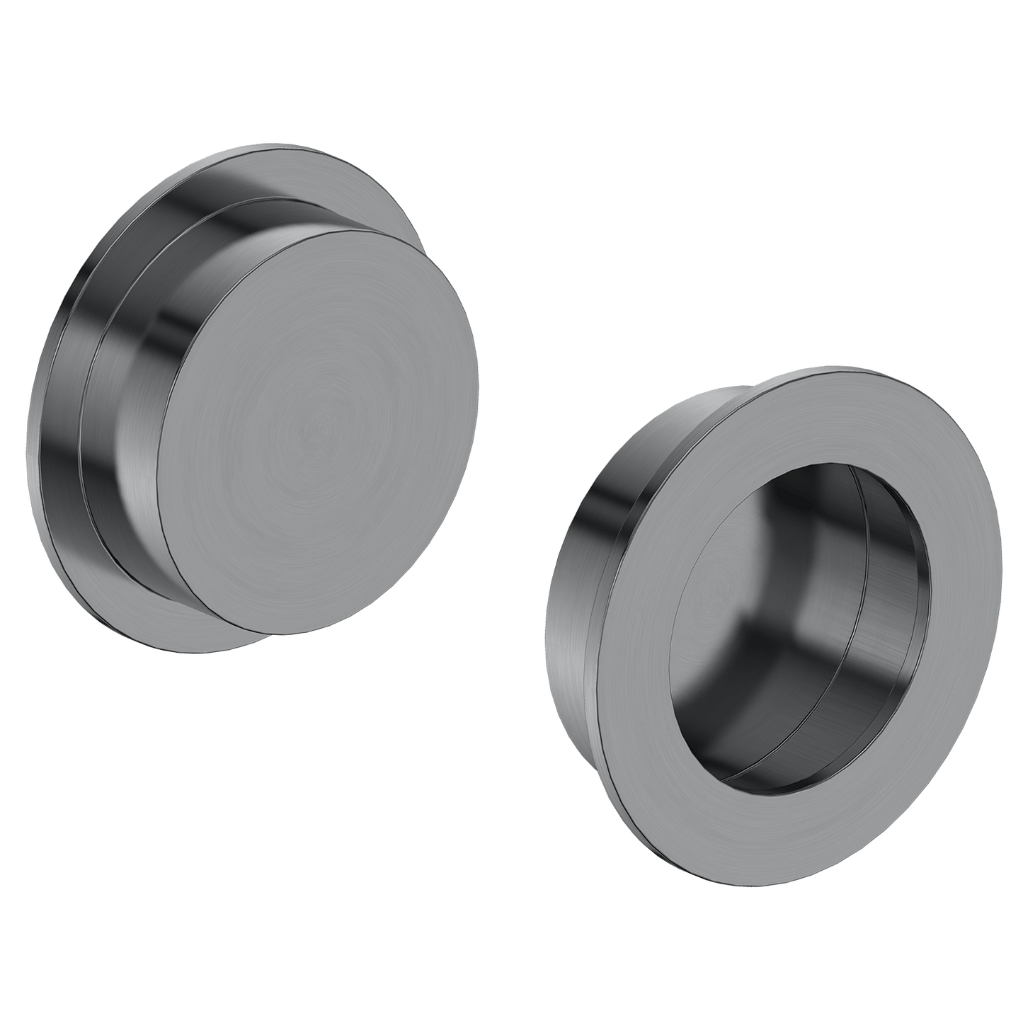 Door Handle Sydney Cavity Slider Flush Round Pull Gunmetal