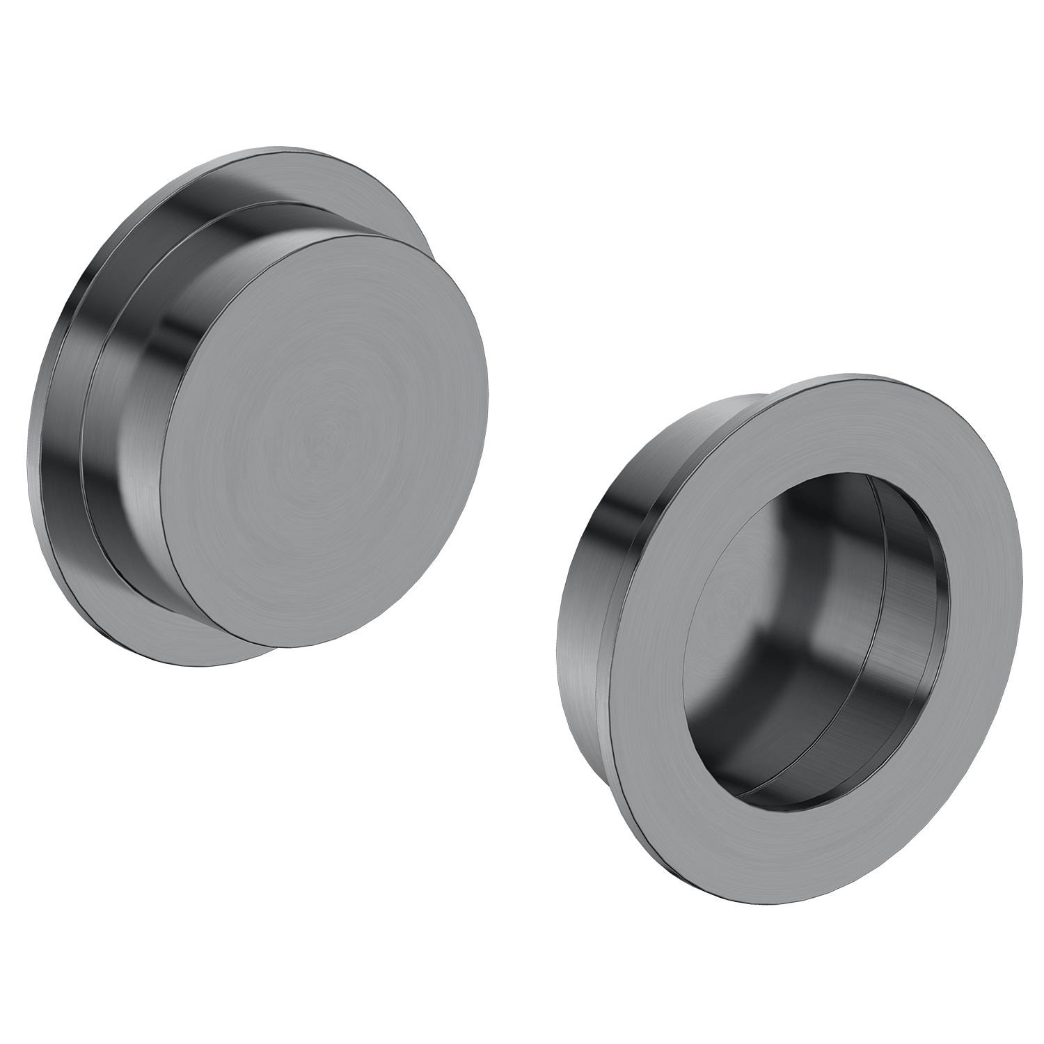 Door Handle Sydney Cavity Slider Flush Round Pull Gunmetal