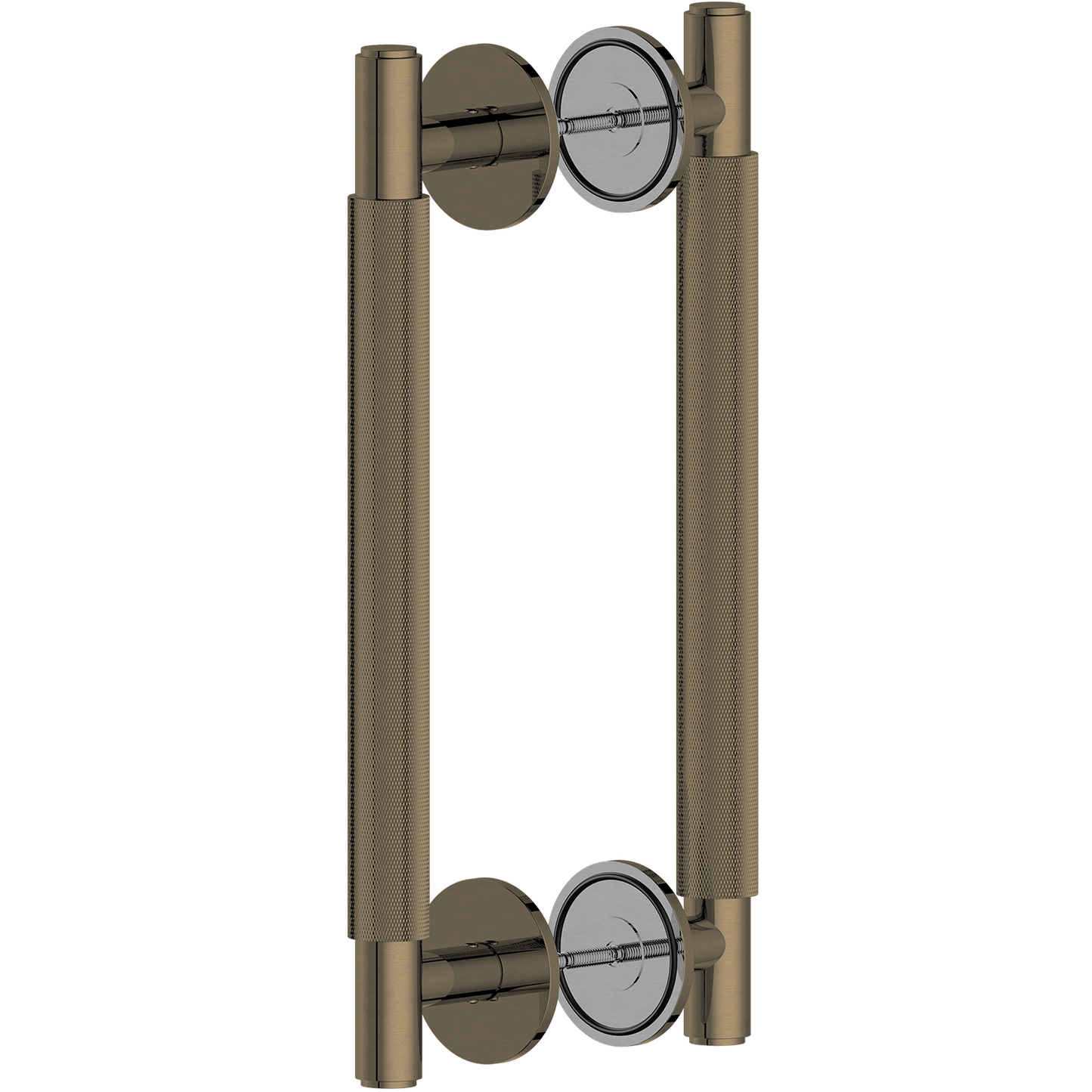 Door Handle Sydney Knurled Double Sided Door Pull 280 Antique Brass