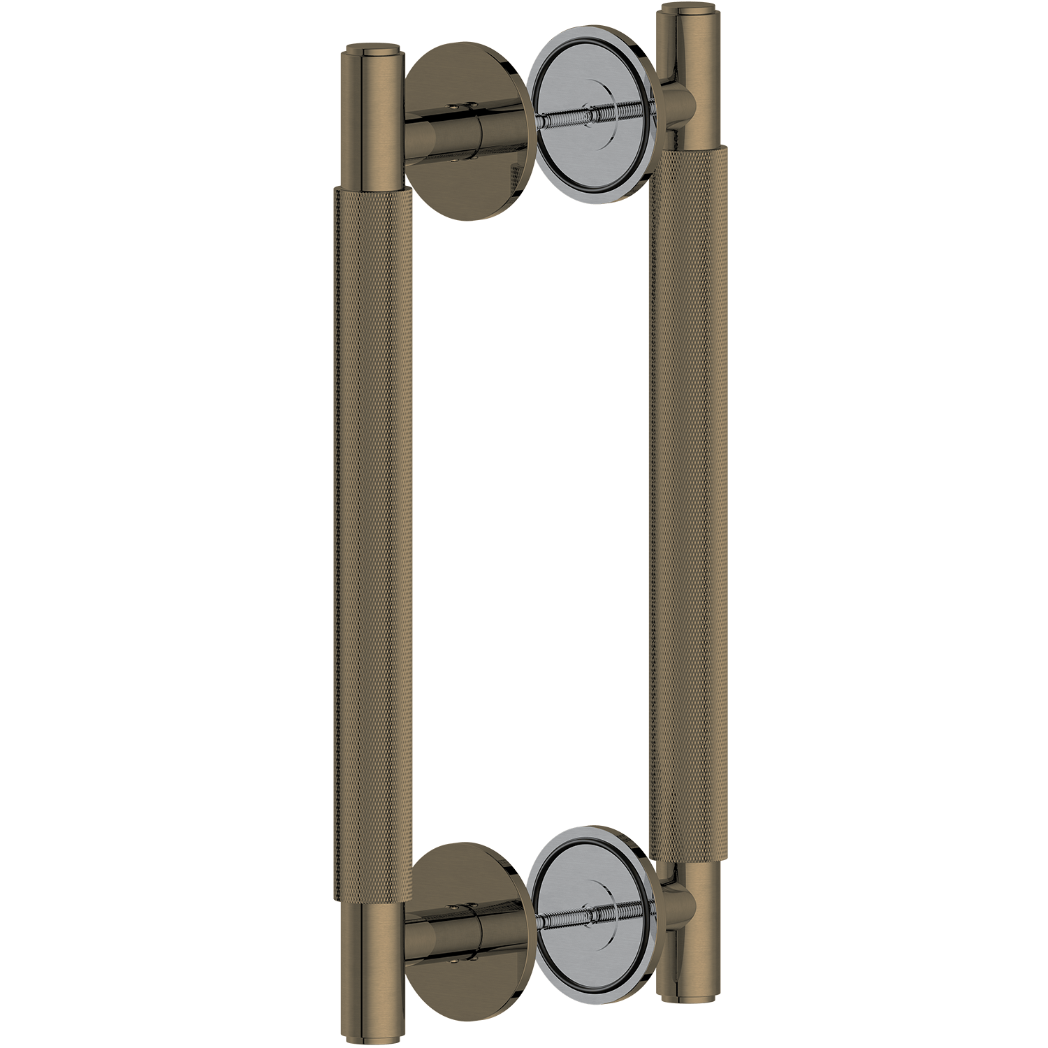 Door Handle Sydney Knurled Double Sided Door Pull 280 Antique Brass
