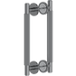 Door Handle Sydney Knurled Double Sided Door Pull 280 Gunmetal