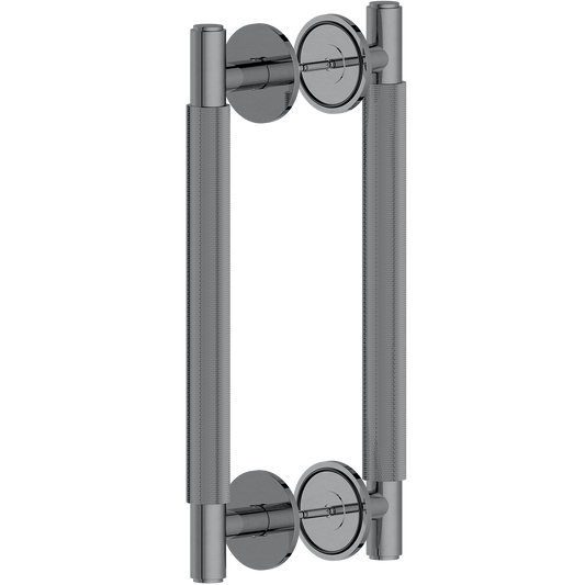 Door Handle Sydney Knurled Double Sided Door Pull 280 Gunmetal