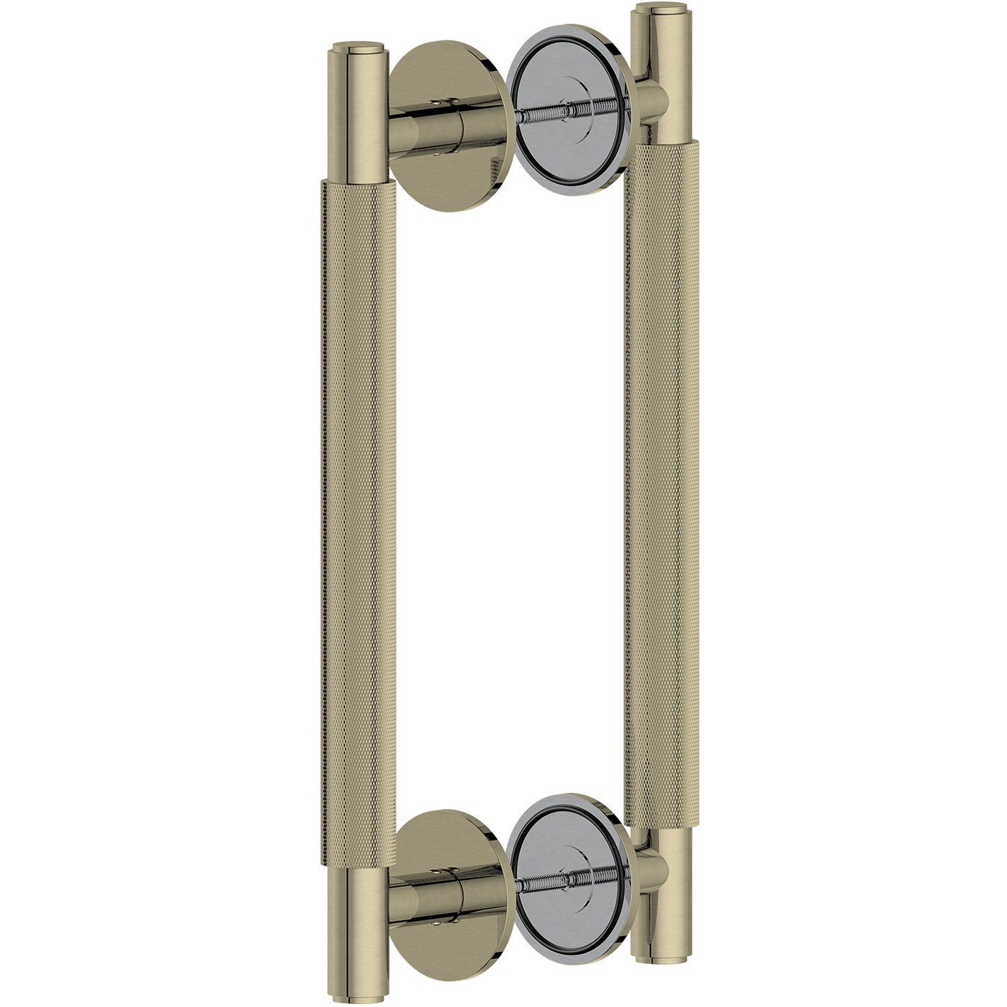 Door Handle Sydney Knurled Double Sided Door Pull 280 Satin Brass