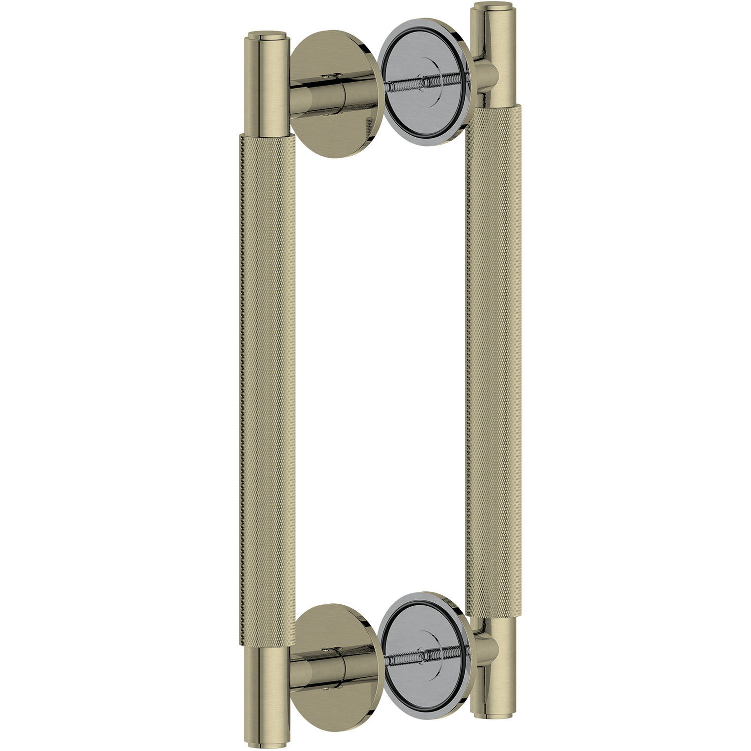 Door Handle Sydney Knurled Double Sided Door Pull 280 Satin Brass