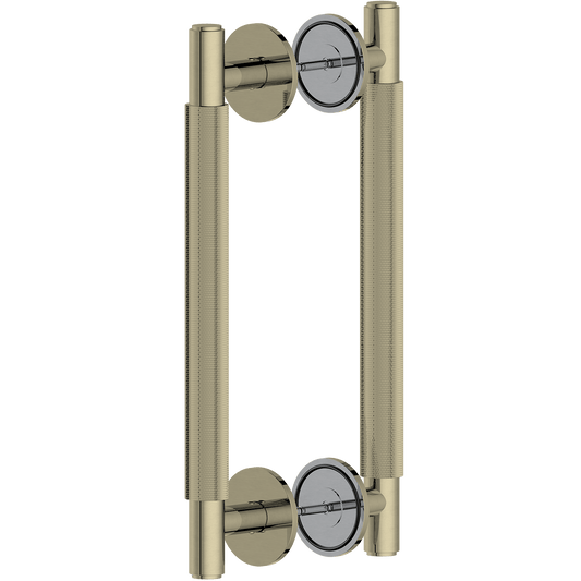 Door Handle Sydney Knurled Double Sided Door Pull 280 Satin Brass