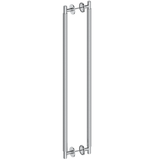 Door Handle Sydney Knurled Double Sided Door Pull 775 Brushed Nickel