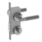 Door Handle Sydney Knurled Mortice Key Lock Door Lever Set Gunmetal