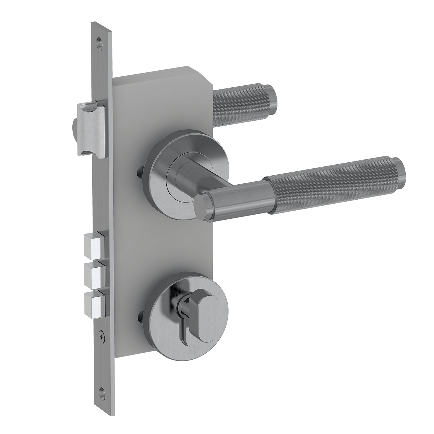 Door Handle Sydney Knurled Mortice Key Lock Door Lever Set Gunmetal